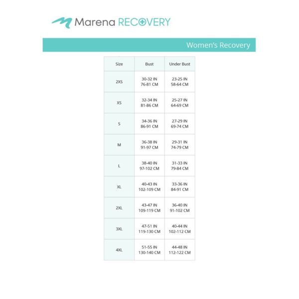 B/ISB Marean Bra size chart